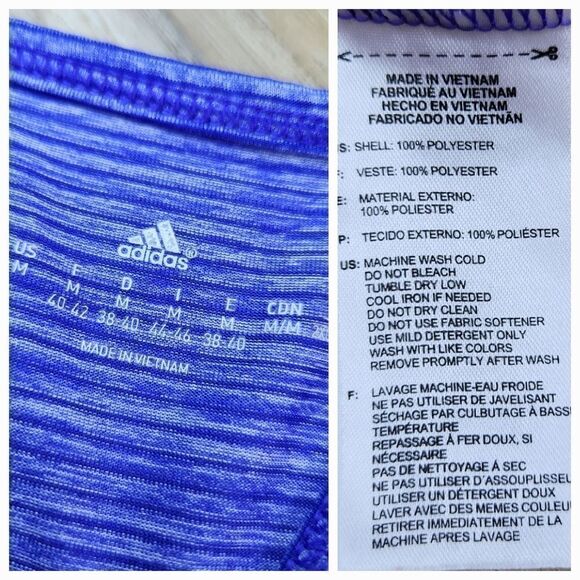 ☔️💜Adidas Purple Racerback Athletic Sleeveless Top Medium - Picture 9 of 9